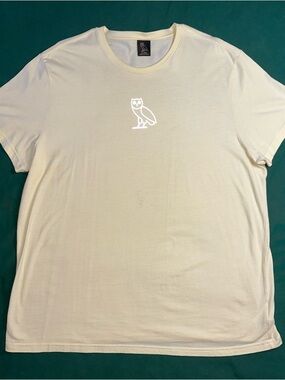 OVO October's Very Own T-Shirt Mens XL Cream Short Sleeve Center Owl Drake